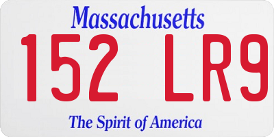 MA license plate 152LR9