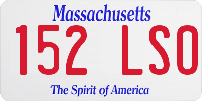MA license plate 152LS0