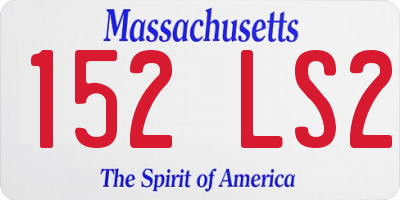 MA license plate 152LS2