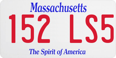 MA license plate 152LS5