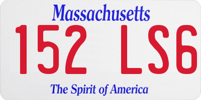 MA license plate 152LS6