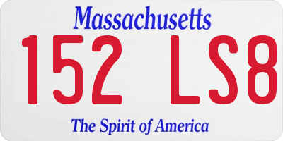 MA license plate 152LS8