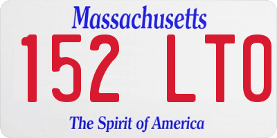 MA license plate 152LT0