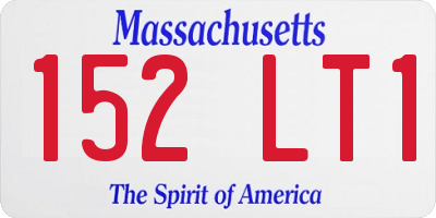 MA license plate 152LT1