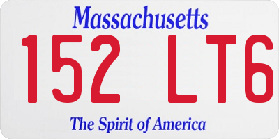 MA license plate 152LT6