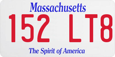 MA license plate 152LT8
