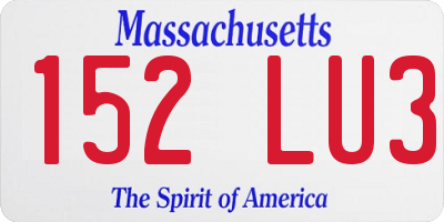 MA license plate 152LU3