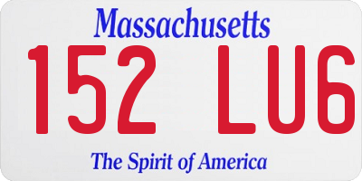 MA license plate 152LU6