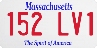MA license plate 152LV1