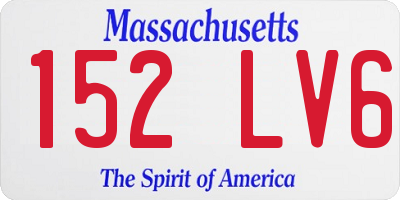 MA license plate 152LV6
