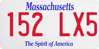 MA license plate 152LX5