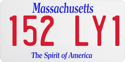 MA license plate 152LY1
