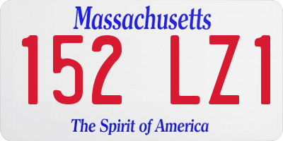 MA license plate 152LZ1