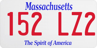 MA license plate 152LZ2
