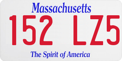 MA license plate 152LZ5