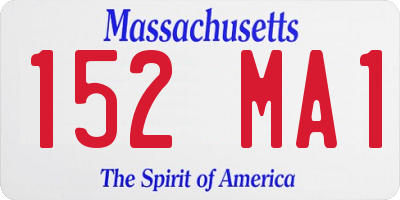 MA license plate 152MA1
