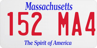 MA license plate 152MA4