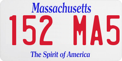 MA license plate 152MA5