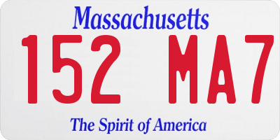 MA license plate 152MA7