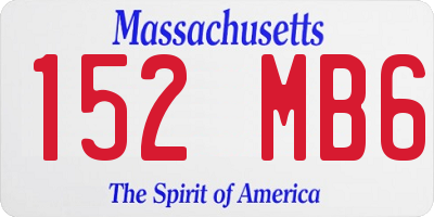 MA license plate 152MB6