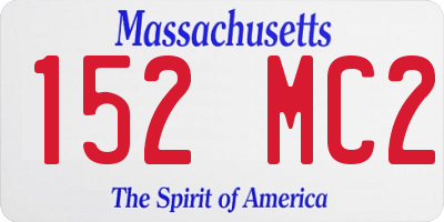 MA license plate 152MC2
