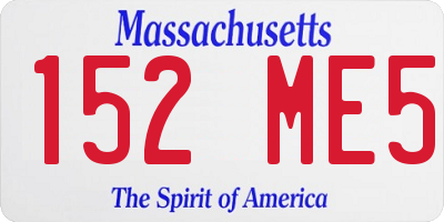 MA license plate 152ME5