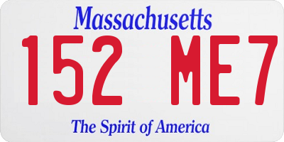 MA license plate 152ME7