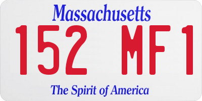 MA license plate 152MF1