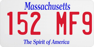 MA license plate 152MF9