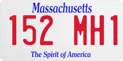 MA license plate 152MH1