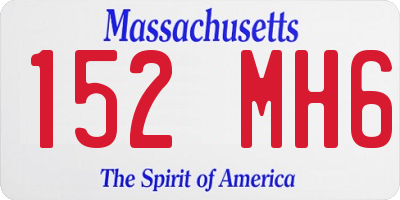 MA license plate 152MH6