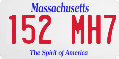MA license plate 152MH7