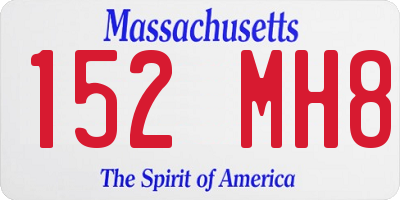 MA license plate 152MH8