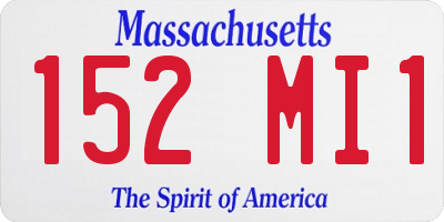 MA license plate 152MI1