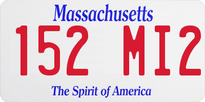 MA license plate 152MI2