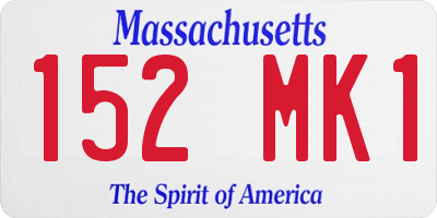 MA license plate 152MK1