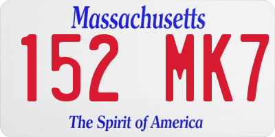 MA license plate 152MK7