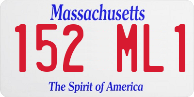 MA license plate 152ML1