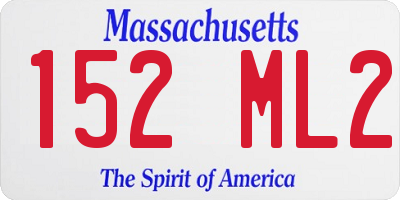 MA license plate 152ML2