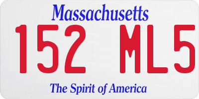 MA license plate 152ML5