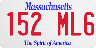 MA license plate 152ML6