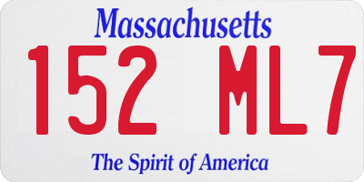 MA license plate 152ML7