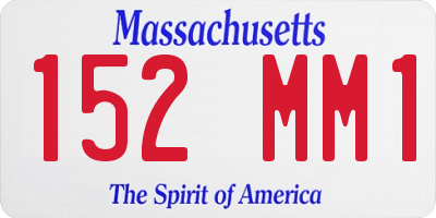 MA license plate 152MM1