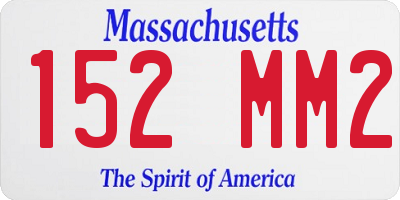 MA license plate 152MM2