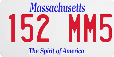 MA license plate 152MM5