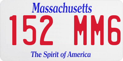 MA license plate 152MM6