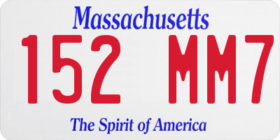 MA license plate 152MM7