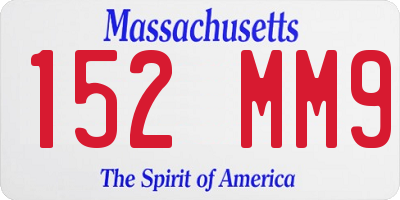 MA license plate 152MM9