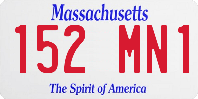 MA license plate 152MN1