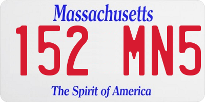 MA license plate 152MN5